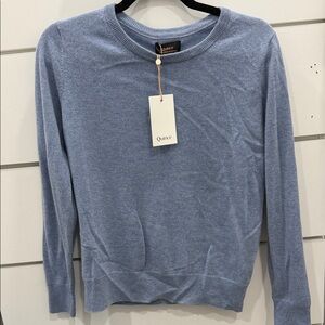 Quince Soft Crewneck Sweater in Light Blue